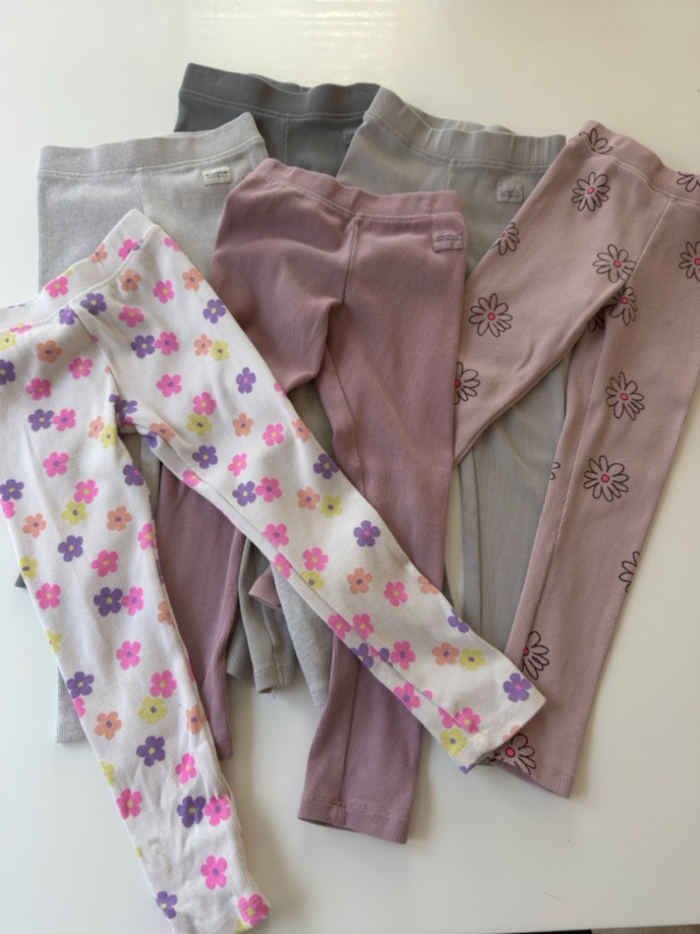 Zara Girls Bundle Pants Ribbed Leggings Size 6